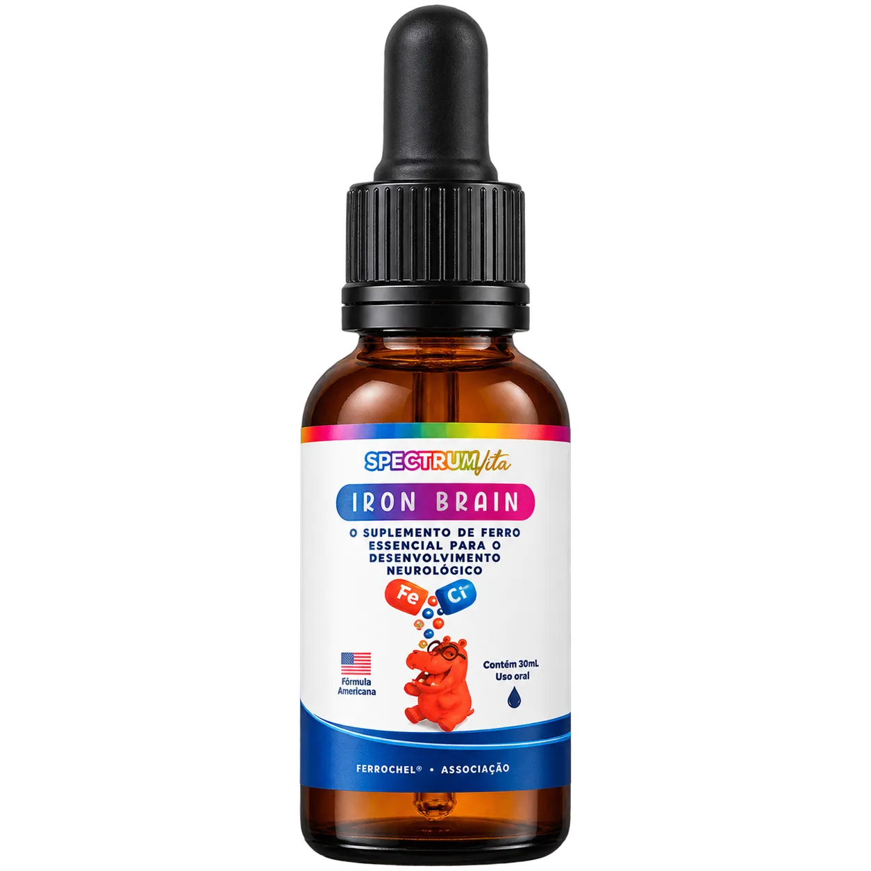 Spectrum Iron Brain liquid drops bottle